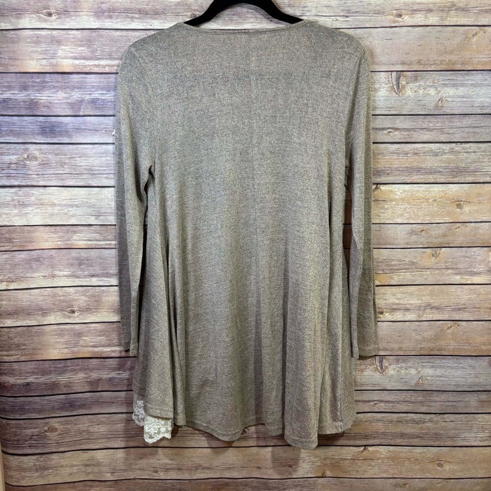 UMGEE Long Sleeved Tunic Top Lace Edge Size Small - Picture 6 of 8